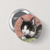 Smokings-Katze Button (Vorne & Hinten)
