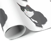 Smokings-Katze Geschenkpapier (Rolleneckpunkt)