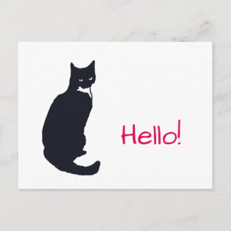 Smokings-Katze "hallo! " Postkarte