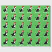 Smokings-Katze in Bowtie: am Weihnachten Geschenkpapier (Flach)