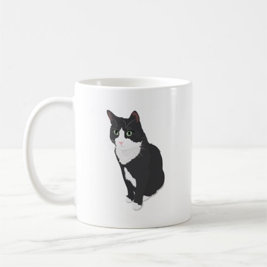Smokings-Katze Kaffeetasse (Links)