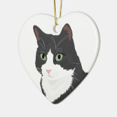 Smokings-Katze Keramik Ornament (Links)