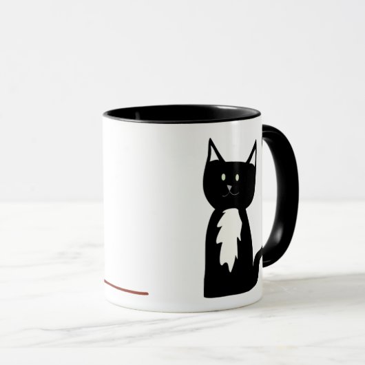 Smokings-Katze und Ball des Garns Tasse (VorderseiteRechts)