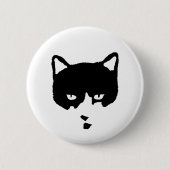 Smokings-Katzen-Knopf Button (Vorderseite)