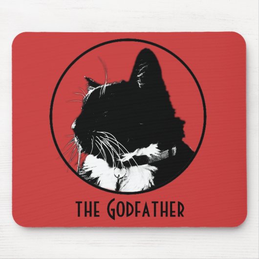 Smokings-Katzen-Mausunterlage Mousepad (Vorne)