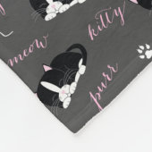 Smokings-Katzen-Muster Fleecedecke (Ecke)