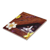 Smokings-Katzen-Narzissen-Kunst Creationarts Fliese (Seite)