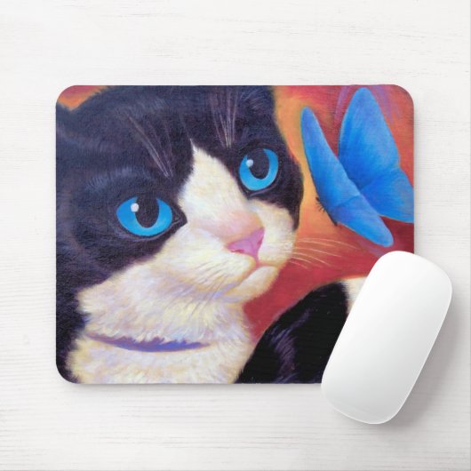 Smokings-Katzen-Schmetterlings-Malerei - multi Mousepad (Mit Mouse)