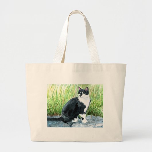 Smokings-Katzen-Tasche Jumbo Stoffbeutel (Vorne)