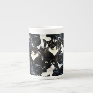 Smokings-Katzen-Verrücktheit Porzellantasse
