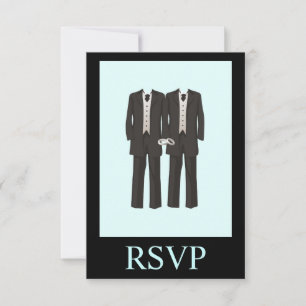 Smokings RSVP Karte
