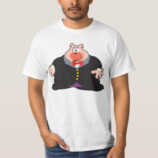 Smokings-Schwein T-Shirt (Vorderseite)