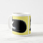 Smokingskatze - Gelb Kaffeetasse (Vorderseite Links)
