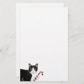 Smokingskatze Weihnachten Briefpapier (Vorne/Hinten)