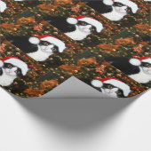 Smokingskatze Weihnachten Geschenkpapier (Ecke)