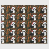 Smokingskatze Weihnachten Geschenkpapier (Flach)