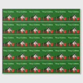 Smokingskatze Weihnachten Geschenkpapier (Flach)