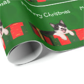 Smokingskatze Weihnachten Geschenkpapier (Rolleneckpunkt)