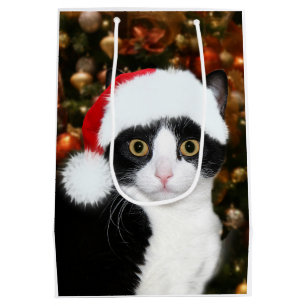 Smokingskatze Weihnachten Mittlere Geschenktüte