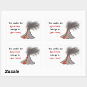 Smokins heißer Vulkanentwurf Rechteckiger Aufkleber (Blatt)