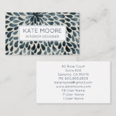 Smoky Blue Gray Design Innenarchitektur Designer Visitenkarte (Vorne/Hinten)