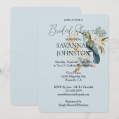 Smoky Blue Hummingbird Hydrangea Brautparty Einladung (Vorne/Hinten)