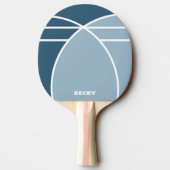 Smoky Blue Personalized Ping Pong Paddle Tischtennis Schläger (Rückseite)