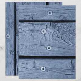 Smoky Blue Wood Planks Scrapbook Paper