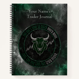 Smoky Emerald Bull Timing Quote Design Notizblock
