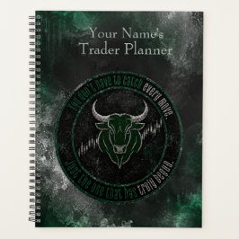 Smoky Emerald Bull Timing Quote Design Planer
