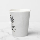 Smoky-Grau & Black Boos & Booze-Halloween-Party Pappbecher (Links)