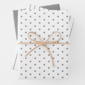 Smoky, graue Polka Dot und gestreift und fest Geschenkpapier Set (Beispiel)