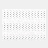 Smoky, graue Polka Dot und gestreift und fest Geschenkpapier Set (Vorderseite)