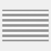 Smoky graue Polka Dot weich gestreift und fest Geschenkpapier Set (Vorderseite)