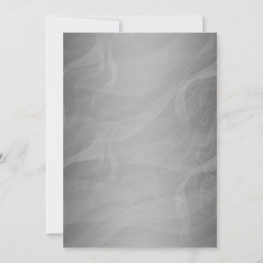 Smoky Gray Boos & Booze Halloween-Party Einladung (Rückseite)