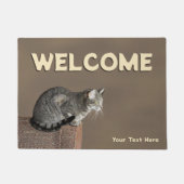 Smoky Gray Tabby Cat Fußmatte (Vorderseite)