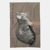Smoky Gray Tabby Cat Geschirrtuch (Vertikal)