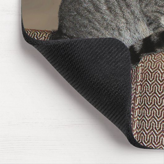 Smoky Gray Tabby Cat Mousepad (Ecke)