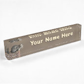 Smoky Gray Tabby Cat Namensplakette