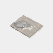Smoky Gray Tabby Cat Post-it Klebezettel (angewinkelt)