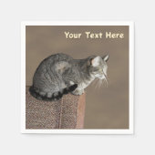 Smoky Gray Tabby Cat Serviette (Vorderseite)