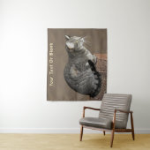 Smoky Gray Tabby Cat Wandteppich (Beispiel)