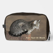 Smoky Gray Tabby Cat Waschbeutel (Vorderseite)