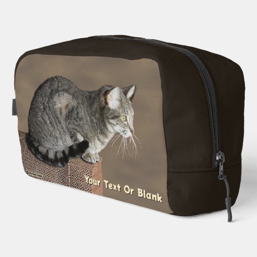 Smoky Gray Tabby Cat Waschbeutel (Rechte Ecke)