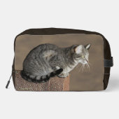 Smoky Gray Tabby Cat Waschbeutel (Rückseite)