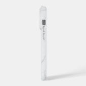 Smoky Grey Marble Swirl iPhone Hülle (Linke Seite)