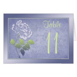 Smoky Lavendel Peony mit Green Tischnummer Card