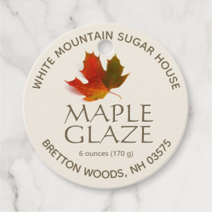 Smoky Maple Glaze Mapselsirup Produktetikett Geschenkanhänger
