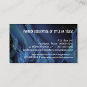 Smoky Microphone-Performers Visitenkarte (Rückseite)