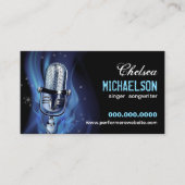 Smoky Microphone-Performers Visitenkarte (Vorderseite)